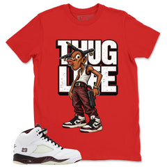 Graphic Tee to Match A Maniere Black Collective 5s - Thug Life Graphic