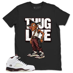 Graphic Tee to Match A Maniere Black Collective 5s - Thug Life Graphic