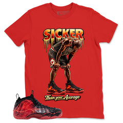 Sicker Than Your Average Graphic Tee, Shirt to Match Air Foamposite Stranger Things, Air Foamposite Unisex Blue Shirt