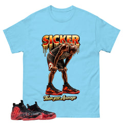 Sicker Than Your Average Graphic Tee, Shirt to Match Air Foamposite Stranger Things, Air Foamposite Unisex Blue Shirt