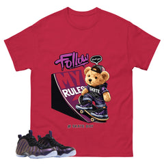 Skate Boy Graphic Tee, Shirt to Match Air Foamposite One Eggplant, Air Foamposite Unisex Purple Shirt