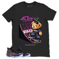 Skate Boy Graphic Tee, Shirt to Match Air Foamposite One Eggplant, Air Foamposite Unisex Purple Shirt