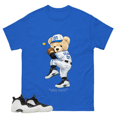 Baseball Play Hard Bear Graphic Tee - Shirt to Match Air Foamposite One Penny