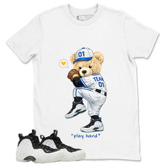 Baseball Play Hard Bear Graphic Tee - Shirt to Match Air Foamposite One Penny