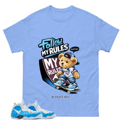 Skate Boy Graphic Tee, Shirt to Match Air Foamposite Pro University Blue, Air Foamposite Unisex Blue Shirt