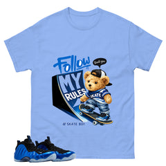 Skate Boys Shirt - Match Air Foamposite One Royal