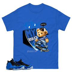 Skate Boys Shirt - Match Air Foamposite One Royal