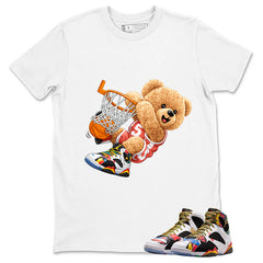Slam Dunk Bear Graphic Tee, Shirt to Match Air Jordan 7 Miro, Air Jordan 7 Miro Unisex Shirt
