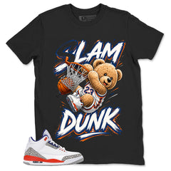 Slam Dunk Bear Shirt - Match Blue Air Jordan 3 Knicks