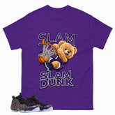 Slam Dunk Graphic Tee, Shirt to Match Air Foamposite One Eggplant, Air Foamposite Unisex Purple Shirt