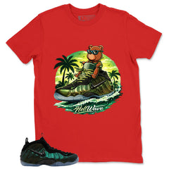 Sneaker Bear Jetski Shirt - Match Air Foamposite Pro Pine Green