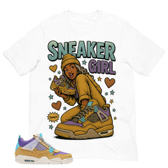 Sneaker Girl Shirt - Match Union LA x Air Jordan 4 Desert Moss