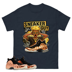 Sneaker Guy Graphic Tee, Shirt to Match Air Foamposite One Copper, Air Foamposite Unisex Black Shirt