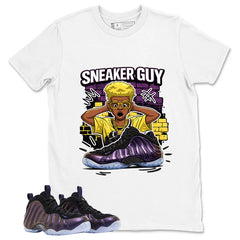 Sneaker Guy Graphic Tee, Shirt to Match Air Foamposite One Eggplant, Air Foamposite Unisex Purple Shirt