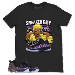 Sneaker Guy Graphic Tee, Shirt to Match Air Foamposite One Eggplant, Air Foamposite Unisex Purple Shirt