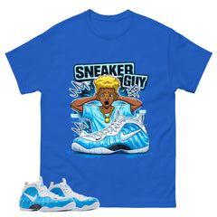 Sneaker Guy Graphic Tee, Shirt to Match Air Foamposite Pro University Blue, Air Foamposite Unisex Blue Shirt