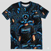 Sneakerhead All Over Print Shirt Match Air Jordan 14 Black University Blue