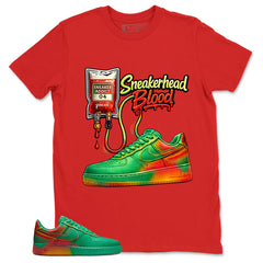 Sneakerhead Blood Shirt - Match Air Force 1 Stadium Green Crimson