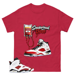 Sneakerhead Blood Shirt - Match White Air Jordan 6 Carmine