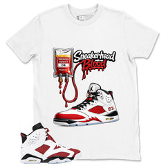 Sneakerhead Blood Shirt - Match White Air Jordan 6 Carmine