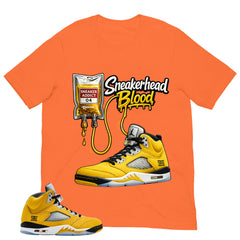 Graphic Tee Sneakerhead Blood Shirt - Matching Air Jordan 5 T23 Tokyo | Zadago