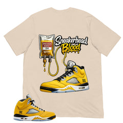Graphic Tee Sneakerhead Blood Shirt - Matching Air Jordan 5 T23 Tokyo | Zadago