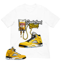 Graphic Tee Sneakerhead Blood Shirt - Matching Air Jordan 5 T23 Tokyo | Zadago