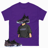 Sneakerhead Graphic Tee, Shirt to Match Air Foamposite One Eggplant, Air Foamposite Unisex Purple Shirt