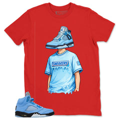 Graphic Tee to Matching 5s UNC Sneakerhead Shirt
