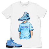 Graphic Tee to Matching 5s UNC Sneakerhead Shirt