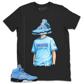 Graphic Tee to Matching 5s UNC Sneakerhead Shirt