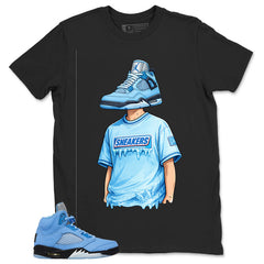 Graphic Tee to Matching 5s UNC Sneakerhead Shirt