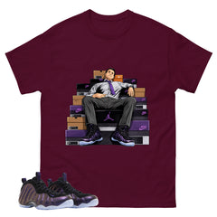 Sole Boss Graphic Tee, Shirt to Match Air Foamposite One Eggplant, Air Foamposite Unisex Purple Shirt