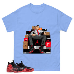 Sole Boss Graphic Tee, Shirt to Match Air Foamposite Stranger Things, Air Foamposite Unisex Blue Shirt