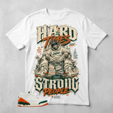 SoleFly Miami 3s Zadago Shirt Hard Time Create Strong People Graphic