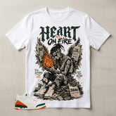 SoleFly Miami 3s Zadago Shirt Heart On Fire Graphic