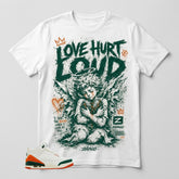 SoleFly Miami 3s Zadago Shirt Love Hurt Loud Graphic