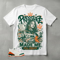 SoleFly Miami 3s Zadago Shirt Pressure Made Me Standing Graphic