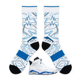Sport Blue Socks ā Air Jordan 6 Retro Inspired Mid-Calf Unisex Crew Socks