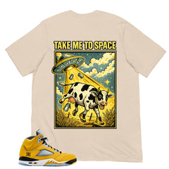 Graphic Tee Take Me To Space Shirt - Matching Air Jordan 5 T23 Tokyo