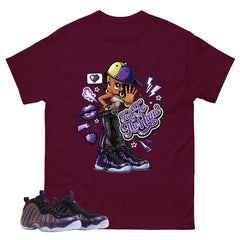 Talk To The Hand Graphic Tee, Shirt to Match Air Foamposite One Eggplant, Air Foamposite Unisex Purple Shirt
