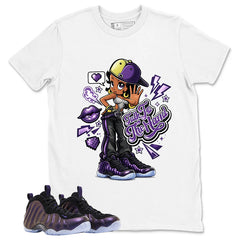 Talk To The Hand Graphic Tee, Shirt to Match Air Foamposite One Eggplant, Air Foamposite Unisex Purple Shirt