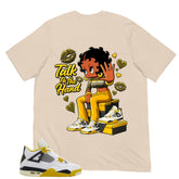 Talk To The Hand Shirt - Match Air Jordan 4 Vivid Sulfur