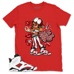 Talk To The Hand Shirt - Match White Air Jordan 6 Carmine