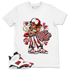Talk To The Hand Shirt - Match White Air Jordan 6 Carmine