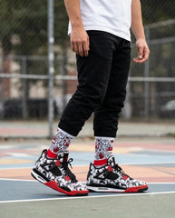 Tattoo Socks – Air Jordan 4 Retro Inspired Mid-Calf Unisex Crew Socks