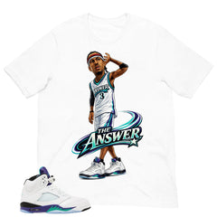 The Answer Shirt - Matching Air Jordan 5 Retro 'Grape' 2025