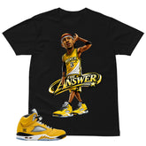 Graphic Tee The Answer Shirt - Matching Air Jordan 5 T23 Tokyo