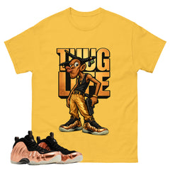 Thug Life Graphic Tee, Shirt to Match Air Foamposite One Copper, Air Foamposite Unisex Black Shirt
