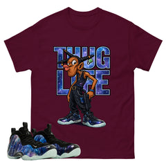 Thug Life Graphic Tee, Shirt to Match Air Foamposite One Galaxy, Air Foamposite Unisex Black Shirt